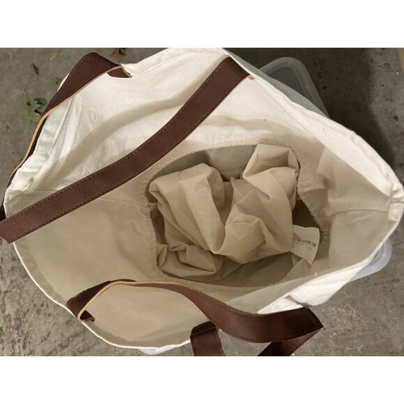 Picnic Time Coronado Canvas & Willow Basket Tote Duryea’s Montauk Logo - Picture 5 of 11